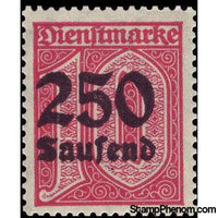 Germany 1923 Official Stamp, 250 on 10-Stamps-Germany-Mint-StampPhenom