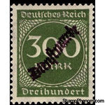 Germany 1923 Official Stamp, 300m-Stamps-Germany-Mint-StampPhenom