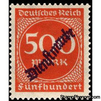 Germany 1923 Official Stamp, 500m-Stamps-Germany-Mint-StampPhenom