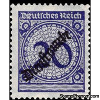 Germany 1923 Official Stamp, watermarked, 20-Stamps-Germany-Mint-StampPhenom