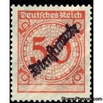 Germany 1923 Official Stamp, watermarked, 50-Stamps-Germany-Mint-StampPhenom