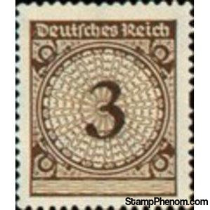 Germany 1923 Rentenmark, only numeral, 3pf-Stamps-Germany-Mint-StampPhenom