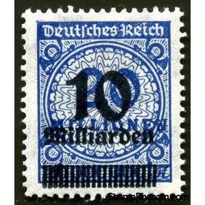 Germany 1923 Surcharge - 10Md on 20M (numerals)-Stamps-Germany-Mint-StampPhenom