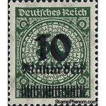 Germany 1923 Surcharge - 10Md on 50M (numerals)-Stamps-Germany-Mint-StampPhenom