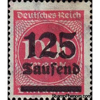 Germany 1923 Surcharge - 125T on 1000m (numbers)-Stamps-Germany-Mint-StampPhenom