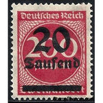 Germany 1923 Surcharge - 20T on 200m (numbers)-Stamps-Germany-Mint-StampPhenom