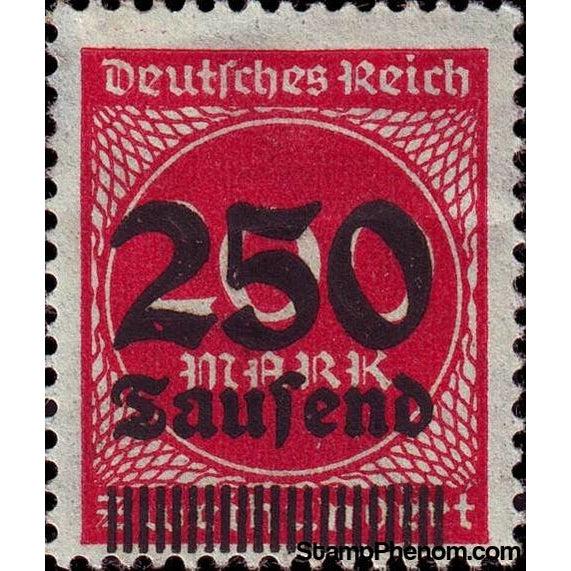 Germany 1923 Surcharge - 250T on 200m (numbers)-Stamps-Germany-Mint-StampPhenom