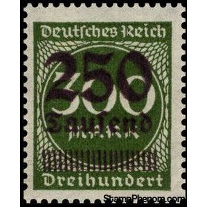 Germany 1923 Surcharge - 250T on 300m (numbers)-Stamps-Germany-Mint-StampPhenom