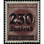 Germany 1923 Surcharge - 250T on 400m (numbers)-Stamps-Germany-Mint-StampPhenom