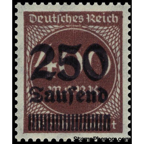 Germany 1923 Surcharge - 250T on 400m (numbers)-Stamps-Germany-Mint-StampPhenom