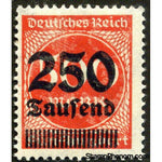 Germany 1923 Surcharge - 250T on 500m (numbers), Dark Vermilion-Stamps-Germany-Mint-StampPhenom