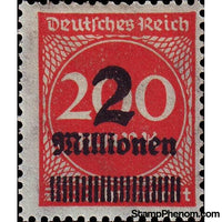 Germany 1923 Surcharge - 2M on 200m (numbers)-Stamps-Germany-Mint-StampPhenom