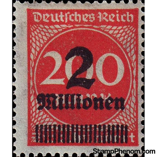 Germany 1923 Surcharge - 2M on 200m (numbers)-Stamps-Germany-Mint-StampPhenom