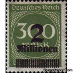 Germany 1923 Surcharge - 2M on 300m (numbers)-Stamps-Germany-Mint-StampPhenom