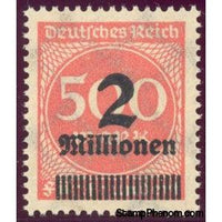 Germany 1923 Surcharge - 2M on 500m (numbers)-Stamps-Germany-Mint-StampPhenom