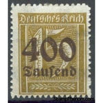 Germany 1923 Surcharge - 400T on 15pf (numerals)-Stamps-Germany-Mint-StampPhenom