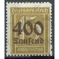 Germany 1923 Surcharge - 400T on 15pf (numerals)-Stamps-Germany-Mint-StampPhenom