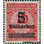 Germany 1923 Surcharge - 5Md on 10M (numerals)-Stamps-Germany-Mint-StampPhenom