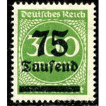 Germany 1923 Surcharge - 75T on 300m (numbers)-Stamps-Germany-Mint-StampPhenom