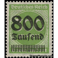 Germany 1923 Surcharge - 800T on 300m (numbers)-Stamps-Germany-Mint-StampPhenom