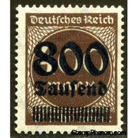 Germany 1923 Surcharge - 800T on 400m (numbers)-Stamps-Germany-Mint-StampPhenom