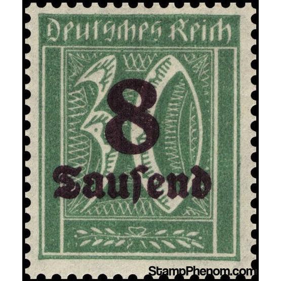 Germany 1923 Surcharge - 8T on 30pf (numerals)-Stamps-Germany-Mint-StampPhenom