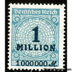 Germany 1923 Value in "Millionen", 1m-Stamps-Germany-Mint-StampPhenom