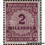 Germany 1923 Value in "Millionen", 2m-Stamps-Germany-Mint-StampPhenom