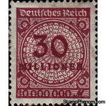 Germany 1923 Value in "Millionen", 30m-Stamps-Germany-Mint-StampPhenom