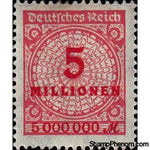 Germany 1923 Value in "Millionen", 5m-Stamps-Germany-Mint-StampPhenom