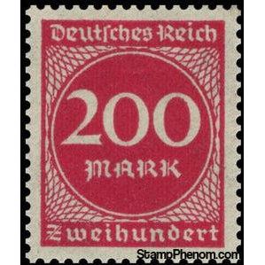 Germany 1923 Value in circle, 200m-Stamps-Germany-Mint-StampPhenom