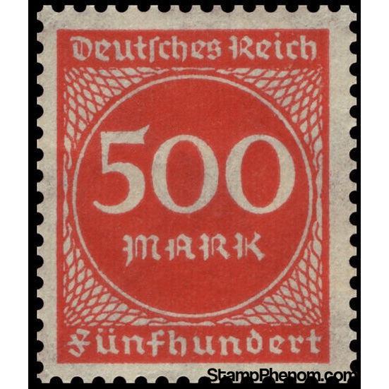 Germany 1923 Value in circle, 500m-Stamps-Germany-Mint-StampPhenom