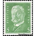 Germany 1928 Paul von Hindenburg (1847-1934), 2nd President, 5pf-Stamps-Germany-Mint-StampPhenom