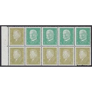 Germany 1932 Booklet Pane-Paul von Hindenburg & Friedrich Ebert-Stamps-Germany-Mint-StampPhenom