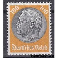 Germany 1933 Paul von Hindenburg (1847-1934), 2nd President, 100pf-Stamps-Germany-Mint-StampPhenom