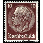 Germany 1933 Paul von Hindenburg (1847-1934), 2nd President, 10pf-Stamps-Germany-Mint-StampPhenom