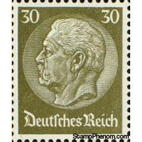 Germany 1933 Paul von Hindenburg (1847-1934), 2nd President, 30pf-Stamps-Germany-Mint-StampPhenom