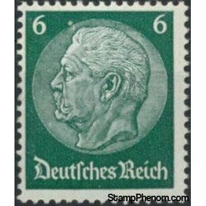 Germany 1933 Paul von Hindenburg (1847-1934), 2nd President, 6pf-Stamps-Germany-Mint-StampPhenom