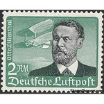 Germany 1934 Otto Lilienthal and Lilienthal biplane glider-Stamps-Germany-Mint-StampPhenom