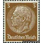 Germany 1934 Paul von Hindenburg (1847-1934), 2nd President, 3pf-Stamps-Germany-Mint-StampPhenom