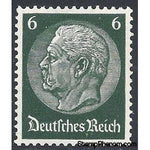 Germany 1934 Paul von Hindenburg (1847-1934), 2nd President, 6pf-Stamps-Germany-Mint-StampPhenom