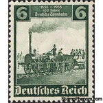 Germany 1935 "Adler", first locomotive of the railway Nuremberg-Fürth-Stamps-Germany-Mint-StampPhenom