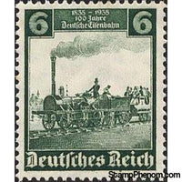 Germany 1935 "Adler", first locomotive of the railway Nuremberg-Fürth-Stamps-Germany-Mint-StampPhenom