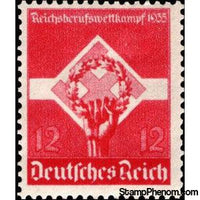 Germany 1935 Fist, oak leaf wreath, swastika-Stamps-Germany-Mint-StampPhenom