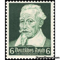 Germany 1935 Heinrich Schütz (1585-1672), composer-Stamps-Germany-Mint-StampPhenom