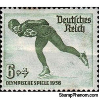 Germany 1935 Speed skating-Stamps-Germany-Mint-StampPhenom