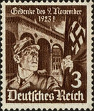 Germany 1935 Standard bearer of the SA in front of the Feldherrnhalle, Mu-Stamps-Germany-Mint-StampPhenom