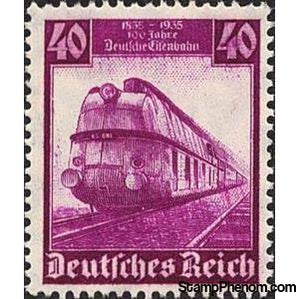 Germany 1935 Streamlined express locomotive 05 001-Stamps-Germany-Mint-StampPhenom