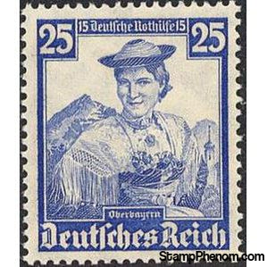 Germany 1935 Upper Bavaria (Bayrischzell, Miesbach festive costume)-Stamps-Germany-Mint-StampPhenom