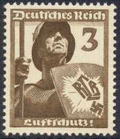 Germany 1937 Shield holder with badge of the Air-raid Protection Associat-Stamps-Germany-Mint-StampPhenom